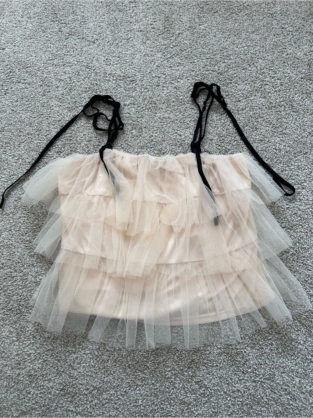 Sunday in Brooklyn Tie-Strap Tank NWT | Anthropologie | Ivory Tulle - Picture 3 of 6